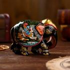 Сувенир дерево "Расписной слоник" 10х6,5х12 см - фото 24367953