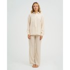 Пижама женская (рубашка и брюки) KAFTAN бежевый, р.48-50 - фото 809190887