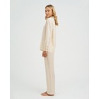 Пижама женская (рубашка и брюки) KAFTAN бежевый, р.48-50 - фото 809190888