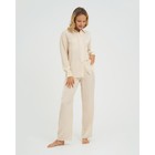 Пижама женская (рубашка и брюки) KAFTAN бежевый, р.48-50 - фото 809190884