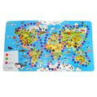 Уценка Настольная игра-бродилка «Путешествие вокруг света», набор пластиковых животных, карточки - Фото 2