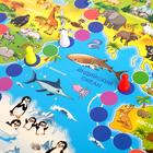 Настольная игра-бродилка «Путешествие вокруг света», набор пластиковых животных, карточки, уценка (помята упаковка) - Фото 3