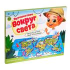 Уценка Настольная игра-бродилка «Путешествие вокруг света», набор пластиковых животных, карточки - Фото 8