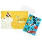 Открытка подарочная с декоративными наклейками "Снеговик" - Фото 3