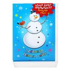 Открытка подарочная с декоративными наклейками "Снеговик" - Фото 6
