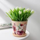 Горшок для цветов Доляна «Гранди», 800 мл, цвет бежевый - Фото 1