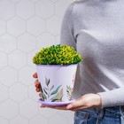 Горшок для цветов Доляна «Тропический лес», 800 мл, цвет лиловый 7306159 - фото 319882065