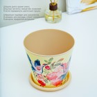 Горшок для цветов Доляна «Танец журавлей», 800 мл, цвет бежевый - Фото 5