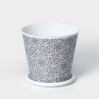 Горшок для цветов Доляна «Кракле», 800 мл, цвет серый - Фото 3