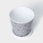 Горшок для цветов Доляна «Кракле», 800 мл, цвет серый - Фото 4