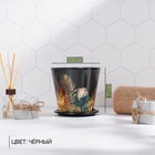 Горшок для цветов Доляна «Голди», 800 мл, цвет чёрный - Фото 7