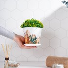 Горшок для цветов Доляна «Голди», 800 мл, цвет белый - Фото 5