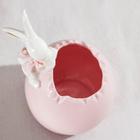 Конфетница керамическая «Зайка», 8,5×8,9×14,5 см, цвет розовый - Фото 4