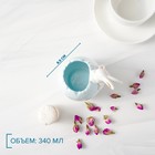 Конфетница керамическая «Зайка», 8,5×8,9×14,5 см, цвет голубой - Фото 2