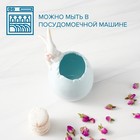 Конфетница керамическая «Зайка», 8,5×8,9×14,5 см, цвет голубой - Фото 3