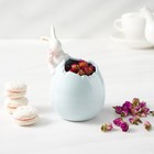 Конфетница керамическая «Зайка», 8,5×8,9×14,5 см, цвет голубой - Фото 6