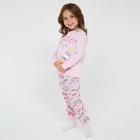 Пижама для девочки, цвет розовый рост 92 см - Фото 7