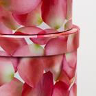 Набор круглых коробок 3 в 1 "Нежно-розовые цветы", 19,5 x 19 - 15,5 x 15 см - Фото 4