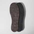 Стельки для обуви «Мягкий след», утеплённые, универсальные, 36-46 р-р, пара, цвет коричневый - фото 295337350