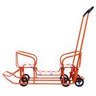 Санки «Погодки. Универсал 1», с выдвижными колёсами, цвет оранжевый - Фото 2