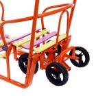 Санки «Погодки. Универсал 1», с выдвижными колёсами, цвет оранжевый - Фото 5