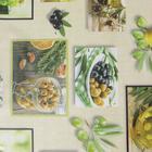 Клеёнка на стол Доляна «Оливки», на тканевой основе, рулон 20 м, ширина 137 см, общая толщина 0.22 мм, зелёная - Фото 3