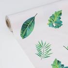 Клеёнка на стол Доляна «Тропики», на тканевой основе, рулон 20 м, ширина 137 см, общая толщина 0.22 мм, белая - Фото 5