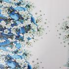 Клеёнка на стол на тканевой основе Доляна «Синие розы», рулон 20 метров, ширина 137 см, общая толщина 0,22 мм, цвет синий - Фото 4