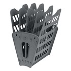 Лоток-веер для бумаг, 5 секций, 4 отделения, серый - Фото 4