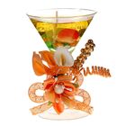 Свеча гелевая "Фруктовый коктейль", цвет персиковый - Фото 1