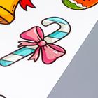 Интерьерная наклейка «Новогодние сладости», белый фон, 30×50 см  (артикул 7321753)  большой выбор товаров оптом и в розницу по низким ценам с доставкой