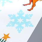 Интерьерная наклейка новогодняя «Олени», белый фон, 30×50 см 7321755