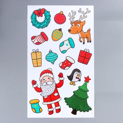 Интерьерная наклейка «Новогоднее настроение», прозрачный фон, 30×50 см