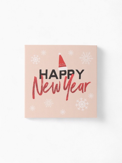 Набор новогодний подарочный KAFTAN Happy Year, носки размер 36-39 (23-25 см), маска для сна, открытка 2 шт.