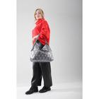 Сумка-шопер, стеганая, отдел на молнии, цвет серый - Фото 4