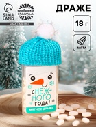 Конфеты драже в банке «Снежного года», с витамином С, мята, 18 г - Фото 1