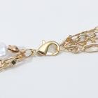 Кулон «Цепь» медальон с жемчужной нитью, цвет золото, 58 см - фото 24423058