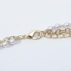 Кулон «Цепь» нить из жемчуга, крест широкий, цвет белый в золоте, L=43 6929172