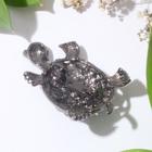 Брошь "Черепаха" с жемчужным панцирем, цвет серый - Фото 2