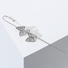 Серьга «Кафф» бабочки, насквозь, цвет белый в серебре 6949567