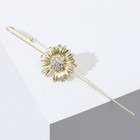 Серьга «Кафф» подсолнух, цвет белый в золоте - фото 53133696