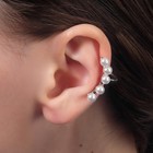 Серьга «Кафф» жемчужная нить, цвет белый в серебре - Фото 4
