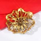 Брошь «Императрица» вспышка, цвет изумрудный в чернёном золоте - Фото 2