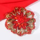 Брошь «Императрица» вспышка, цвет красный в чернёном золоте - Фото 1