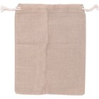 Мешок хлопковый, 20 × 25 см, на 2 кг, с завязками, бежевый - Фото 3