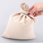 Мешок хлопковый, 20 × 25 см, на 2 кг, с завязками, бежевый - Фото 6