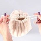 Мешок хлопковый, 20 × 25 см, на 2 кг, с завязками, бежевый - Фото 7