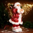 Дед Мороз "В красной шубке с оленями, с веточками" 60 см - Фото 2