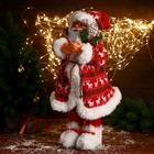 Дед Мороз "В красной шубке с оленями, с веточками" 60 см - Фото 3