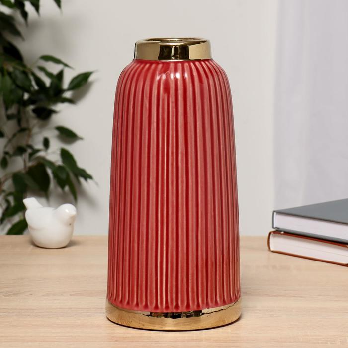 Ваза «Агнес», d=5.5 см, 13×26.5 см, керамика, розовая